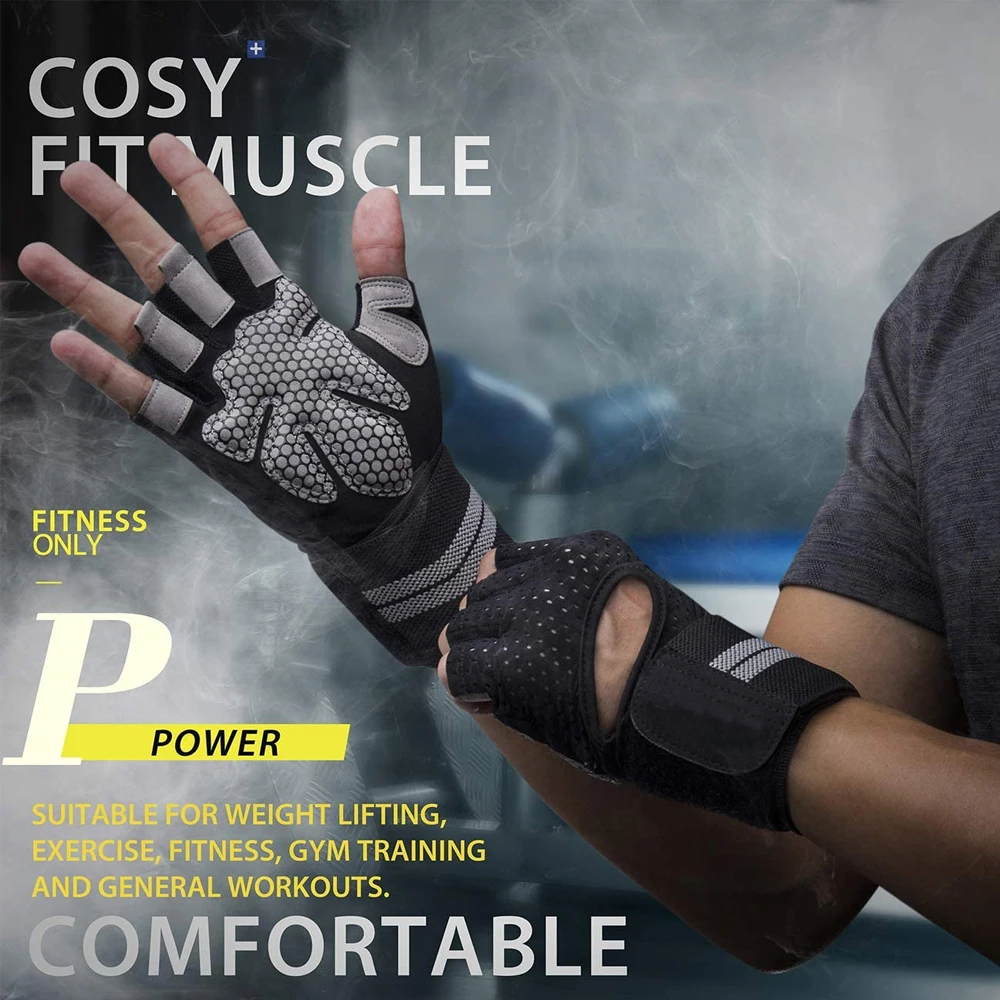 1Pair Half Finger Gym Fitness  - đánh giá và giá Workout Glove Gym